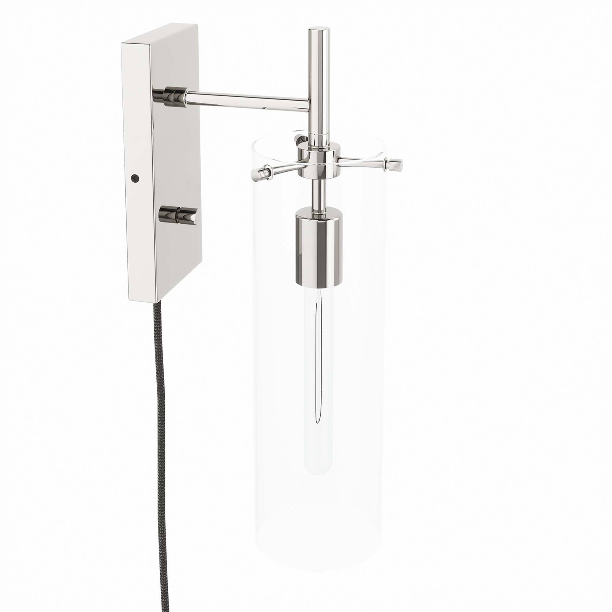 Alt View 2. Modway - Skylark Wall Sconce by Modway - Clear Polished Nickel.