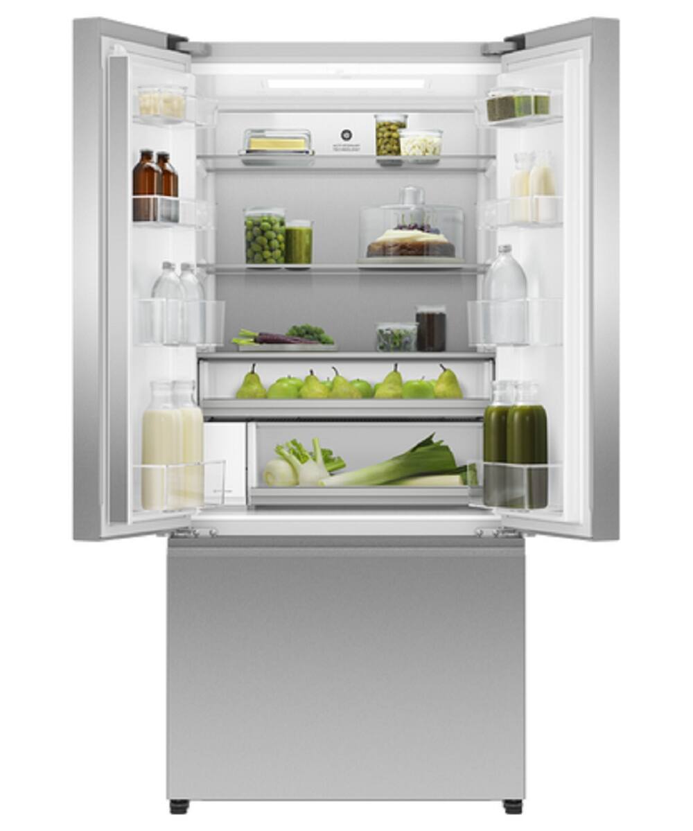 Alt View 14. Fisher & Paykel - 32 in. Wide Counter-Depth 18 cu. Ft. Smart French Door Refrigerator with Ice and Water - Stainless Steel.