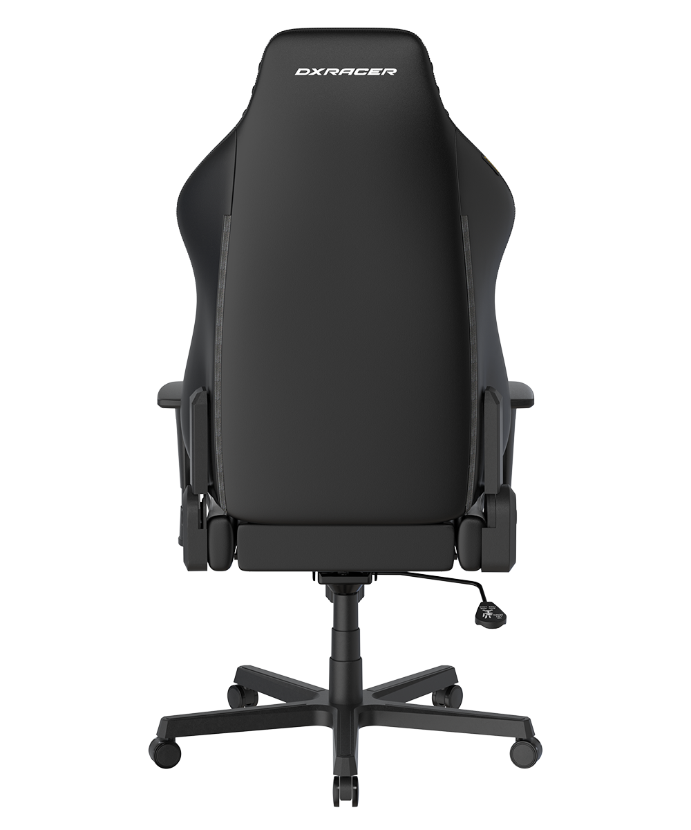 Back. DXRacer - DXRacer Drifting Series Gaming Chair – Black & White, Ergonomic Racing-Style with 3D Armrests & Reclining Backrest - Black and white.