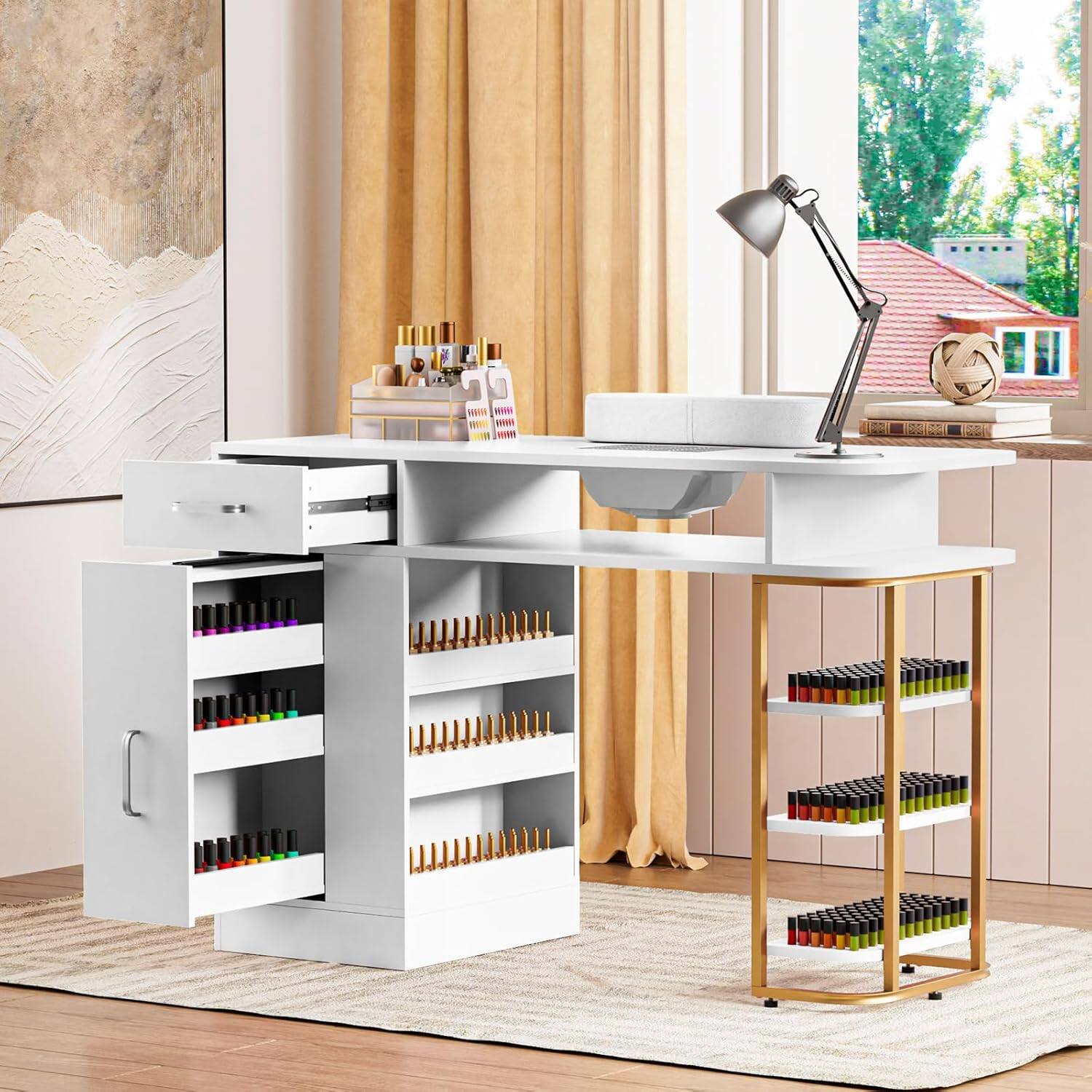 Front. Circus Cirle - Professional Manicure Table.