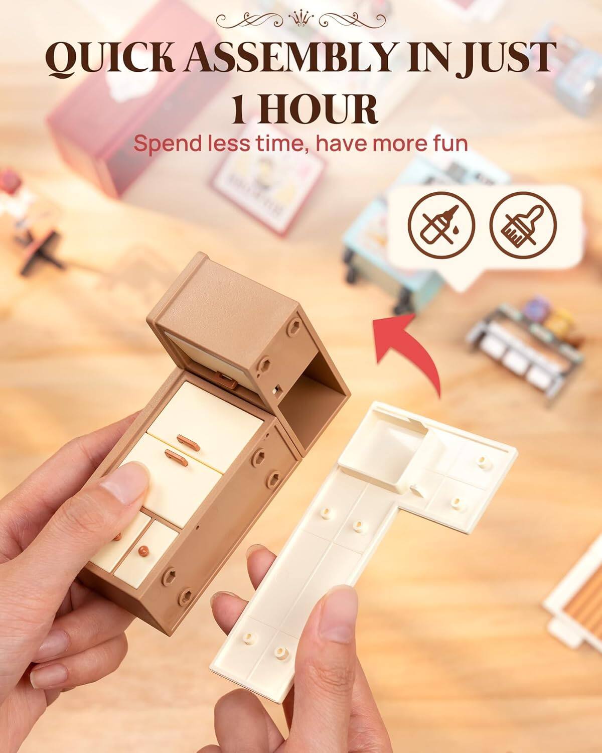 QUICK ASSEMBLY IN JUST 1 HOUR  
Spend less time, have more fun
