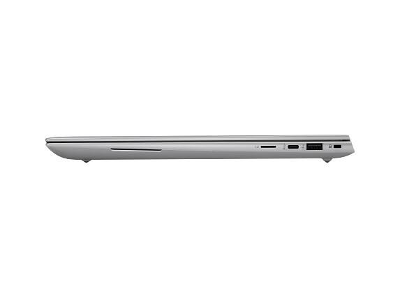 Left. HP - HP ZBook Studio 16" G11 Mobile Workstation PC  Wolf Pro Security Edition NVIDIA - Silver.