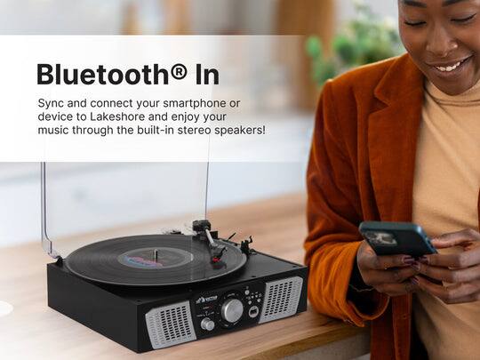 Bluetooth® In

Sync and connect your smartphone or device to Lakeshore and enjoy your music through the built-in stereo speakers!