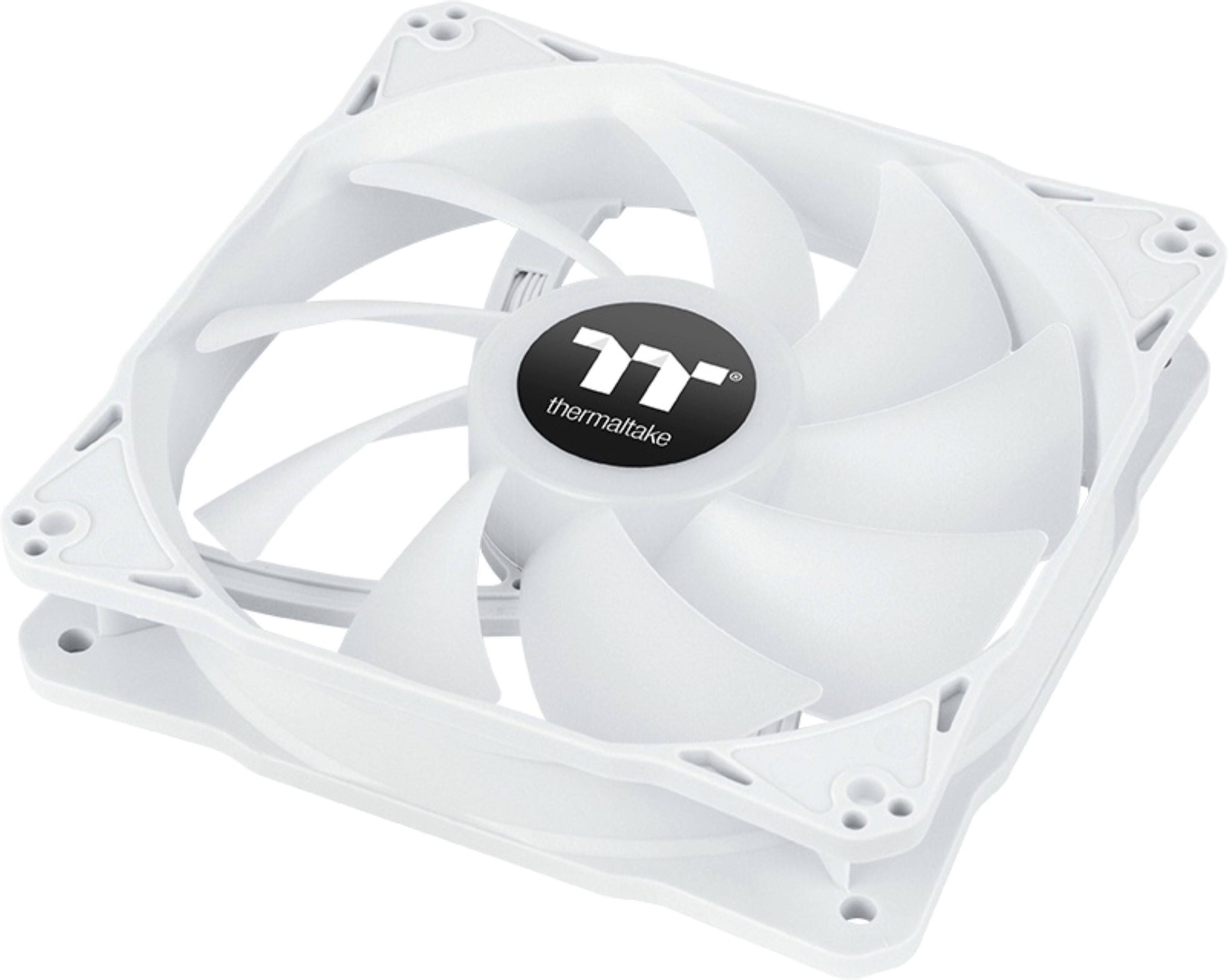 Alt View 3. Thermaltake - LE120 ARGB Sync 120mm PWM Computer Case Cooling Fan (3-Pack) - Snow.