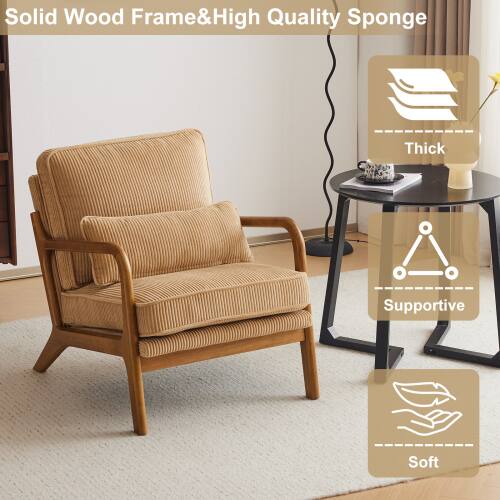 Solid Wood Frame & High Quality Sponge  
Thick  
Supportive  
Soft