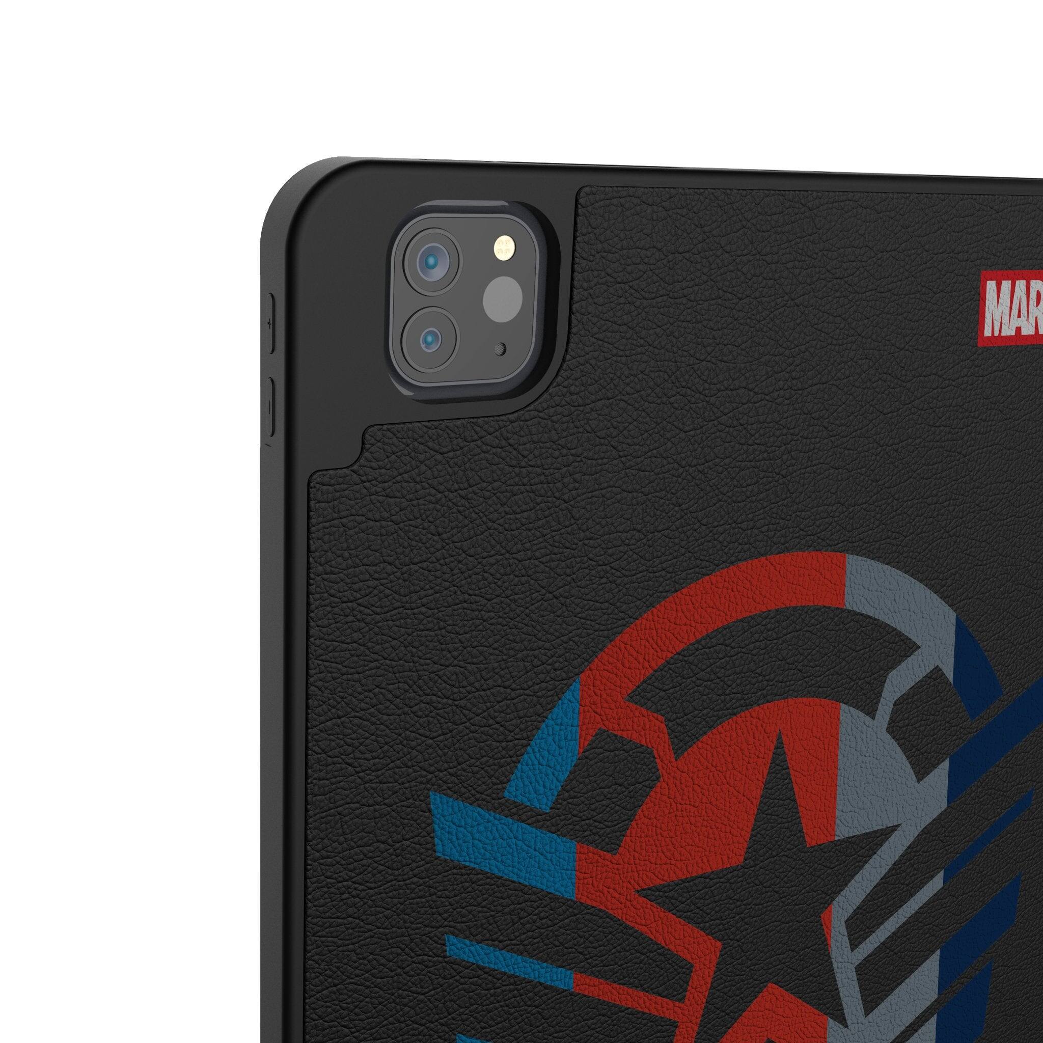 Left. Keyscaper - Marvel Sigil Tablet Case - Apple iPad (9/8/7th Gen)/Pro 10.5/Air (3rd Gen) - Sam Wilson Captain America.