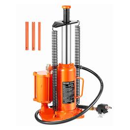 VEVOR - Air Hydraulic Bottle Jack, 12 Ton/26455 lbs Pneumatic Hydraulic Bottle Jack with 10.43''-19.88'' Lifting Range - Orange