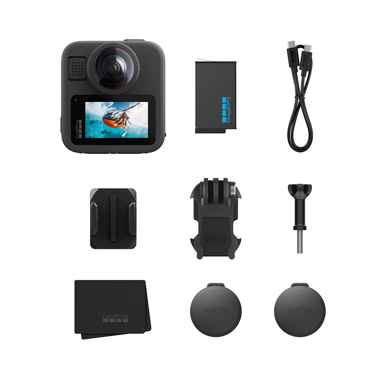 Bundle GoPro MAX 2 8K 360 Action Camera, with 47 Piece Accessory Kit ...