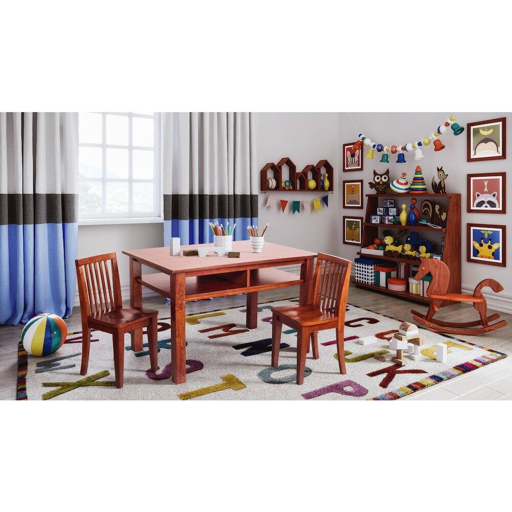 Alt View 1. AFG Baby Furniture - Newton Kids Table and Chair Set - Mahogany.