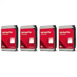 WD - Red Plus 8TB 3.5" SATA III Internal NAS Hard Drive, 256 MB Cache