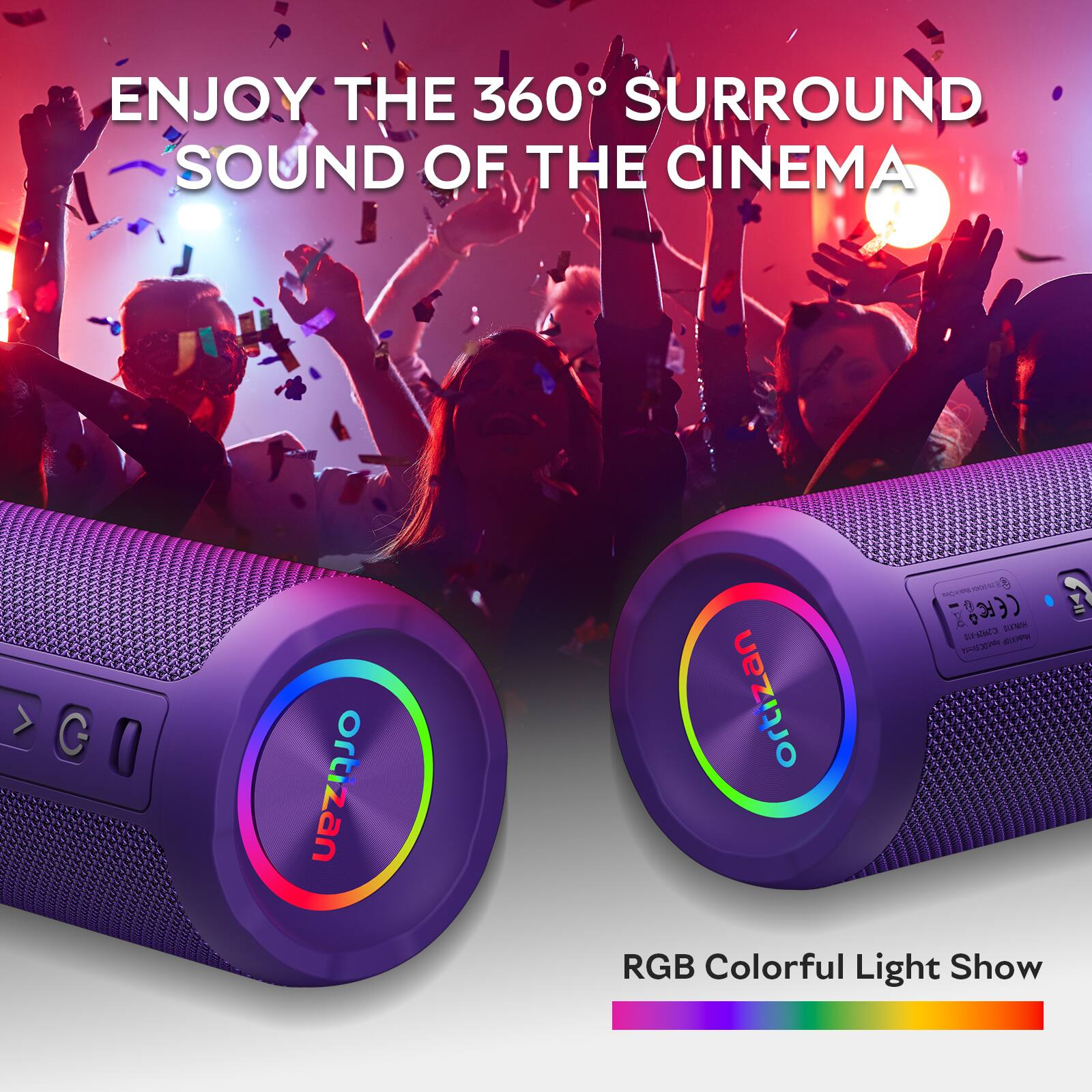 ENJOY THE 360° SURROUND SOUND OF THE CINEMA

RGB Colorful Light Show