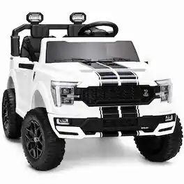 Best Choice Products - 24V 2-Seater Ride On Car for Kids, Licensed Ford F-150 Shelby Electric Car w/ Parent Remote - White