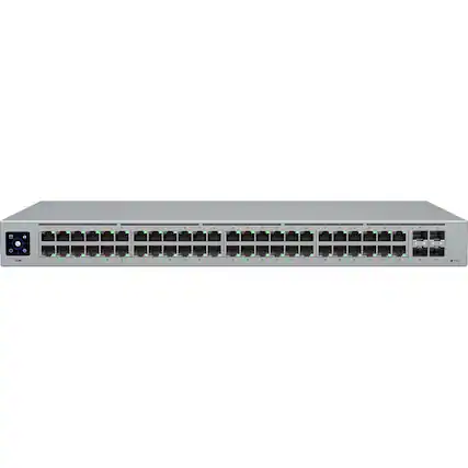Front. Ubiquiti - 48-Port Gigabit Managed Network Switch USW-48 - Gray.