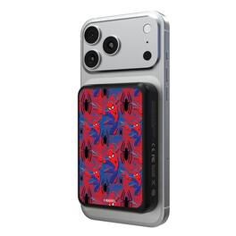 Keyscaper - Marvel Pattern Wireless Mag Power Bank - Spider-Man