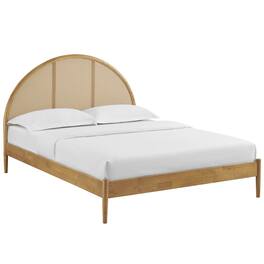 Modway - Odette Queen Arched Rattan Cane Platform Bed - Brown