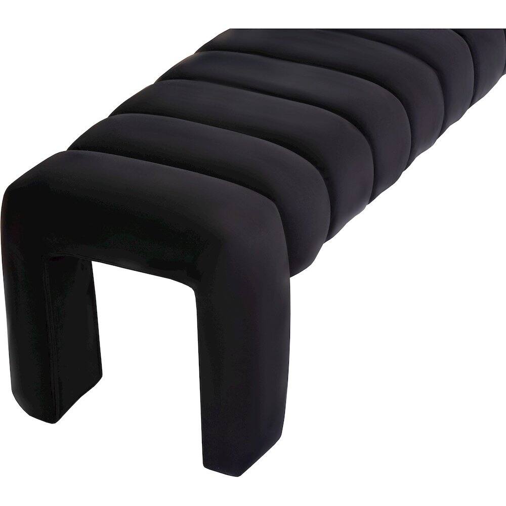 Alt View 3. Meridian Furniture - Andaz Black Bench - Black.