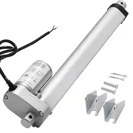 VEVOR - 12V Linear Actuator, 9.84 Inch High Speed 0.6"/s Linear Motion Actuator, 225lbs/1000N with IP54 Protection - Silver