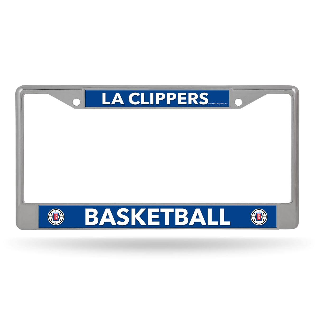 Los Angeles Clippers Lightweight Chrome Metal License Plate Frame
