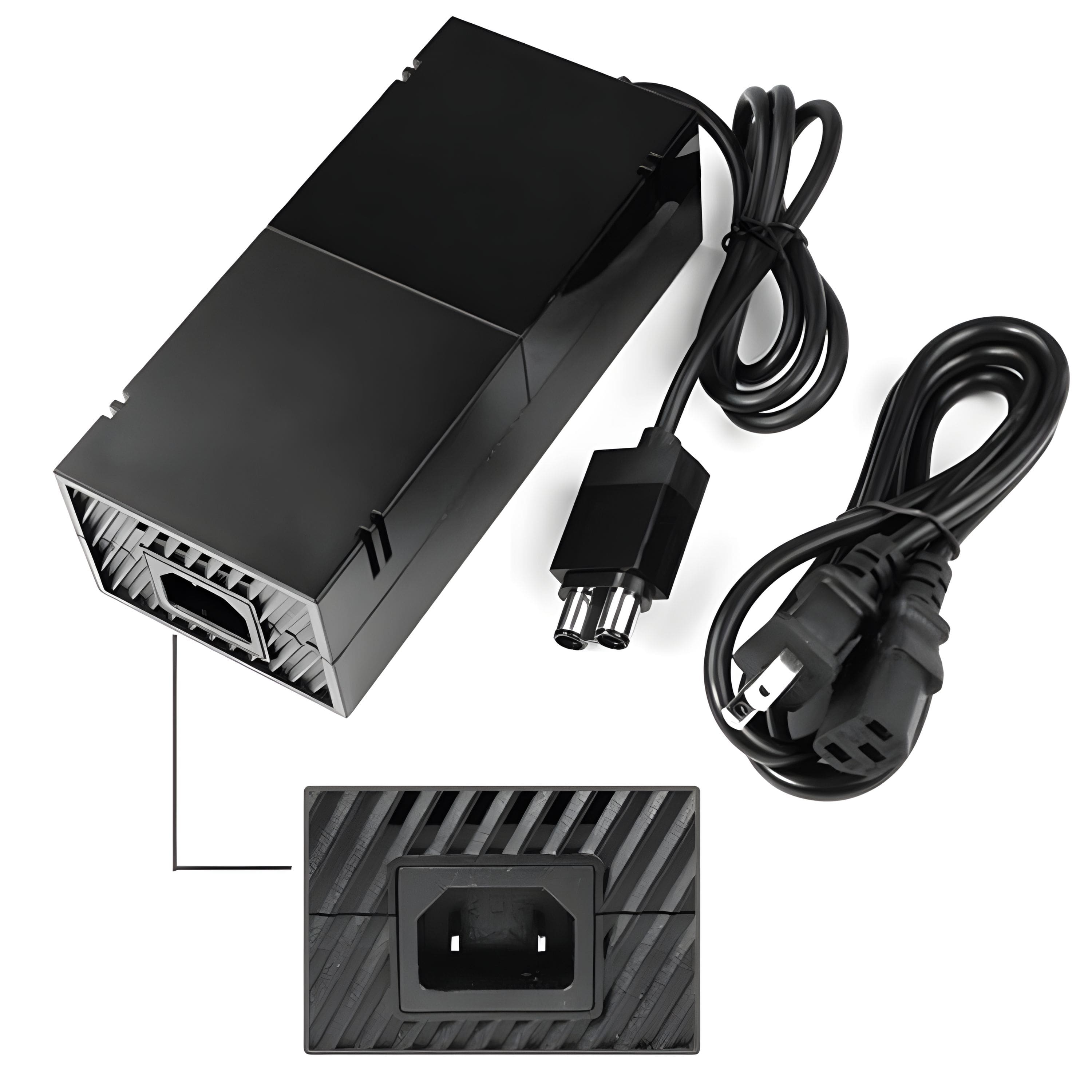 Kitcheniva - AC Adapter Brick Charger Power Supply Cord Cable For Microsoft Xbox One Console - Black