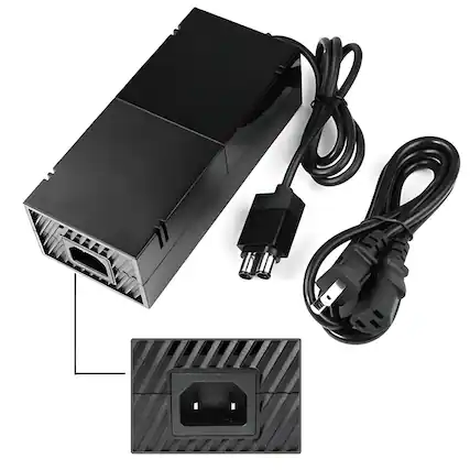 Front. Kitcheniva - AC Adapter Brick Charger Power Supply Cord Cable For Microsoft Xbox One Console - Black.