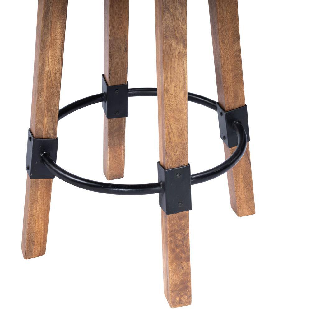 Left. Butler Specialty - Mountain Lodge Wood & Metal 30" Bar Stool - Natural Wood.