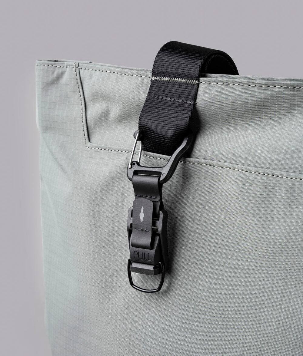 Alt View 6. ALPAKA - Tote Bag Minimalist EDC Travel Tote,14.5L , 2 Bottle Sleeves, Front/Back Slip Pockets, Magnetic Open-Top (No Zipper) - Grey/G Axoflux 210D.