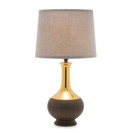 BreeBe - Two Tone Ceramic Lamp 22"H - Gold, Black