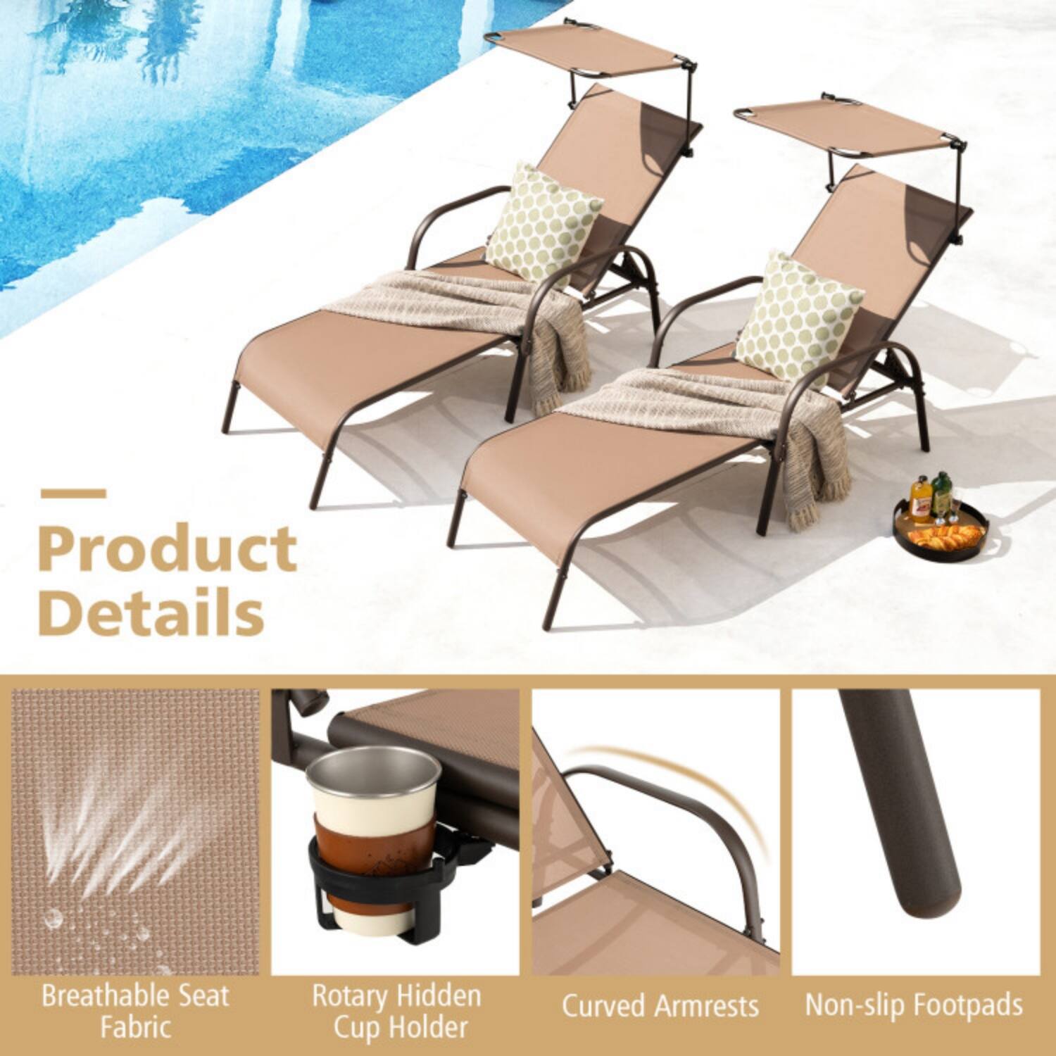 - Product Details
  - Breathable Seat Fabric
  - Rotary Hidden Cup Holder
  - Curved Armrests
  - Non-slip Footpads