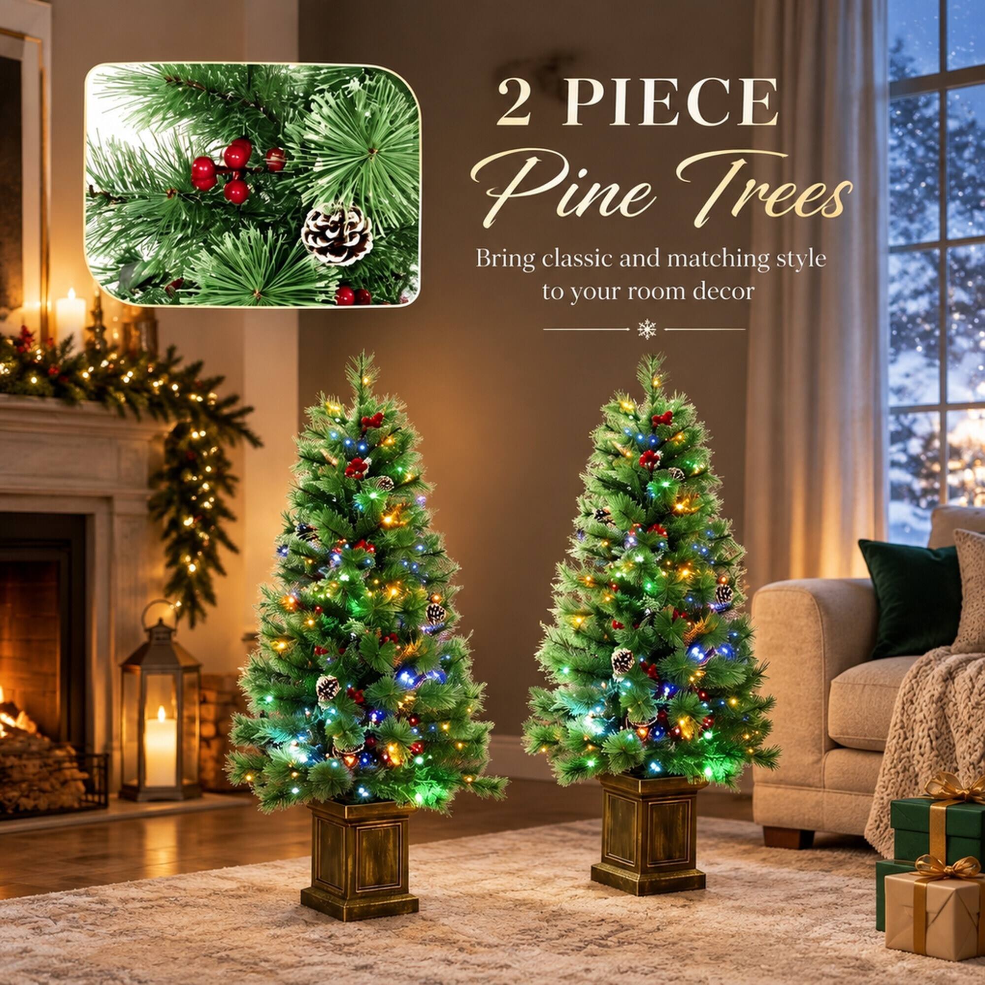 2 PIECE Pine Trees  
Bring classic and matching style to your room decor
