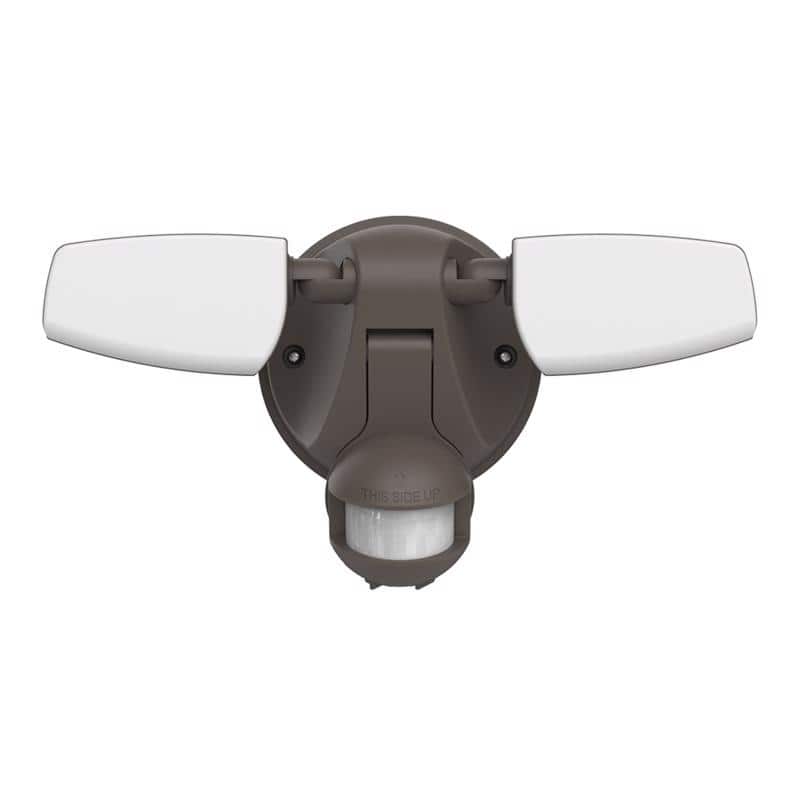 Halo - Motion-Sensing Hardwired LED Bronze Floodlight