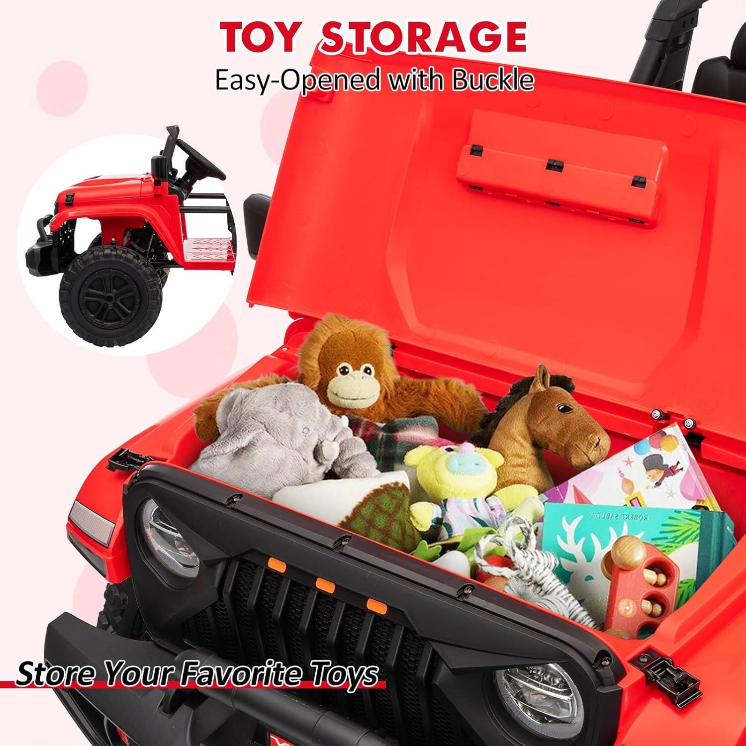 TOY STORAGE  
Easy-Opened with Buckle  

Store Your Favorite Toys