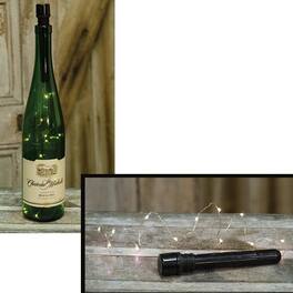BreeBe - Wine Bottle Light Strand - White
