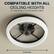 COMPATIBLE WITH ALL CEILING HEIGHTS
14" DIAMETER, 4" FLUSH MOUNT DROP
14 Inch Dia