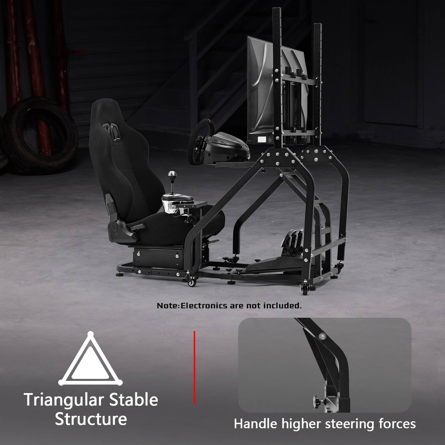 Note: Electronics are not included.

Triangular Stable Structure

Handle higher steering forces