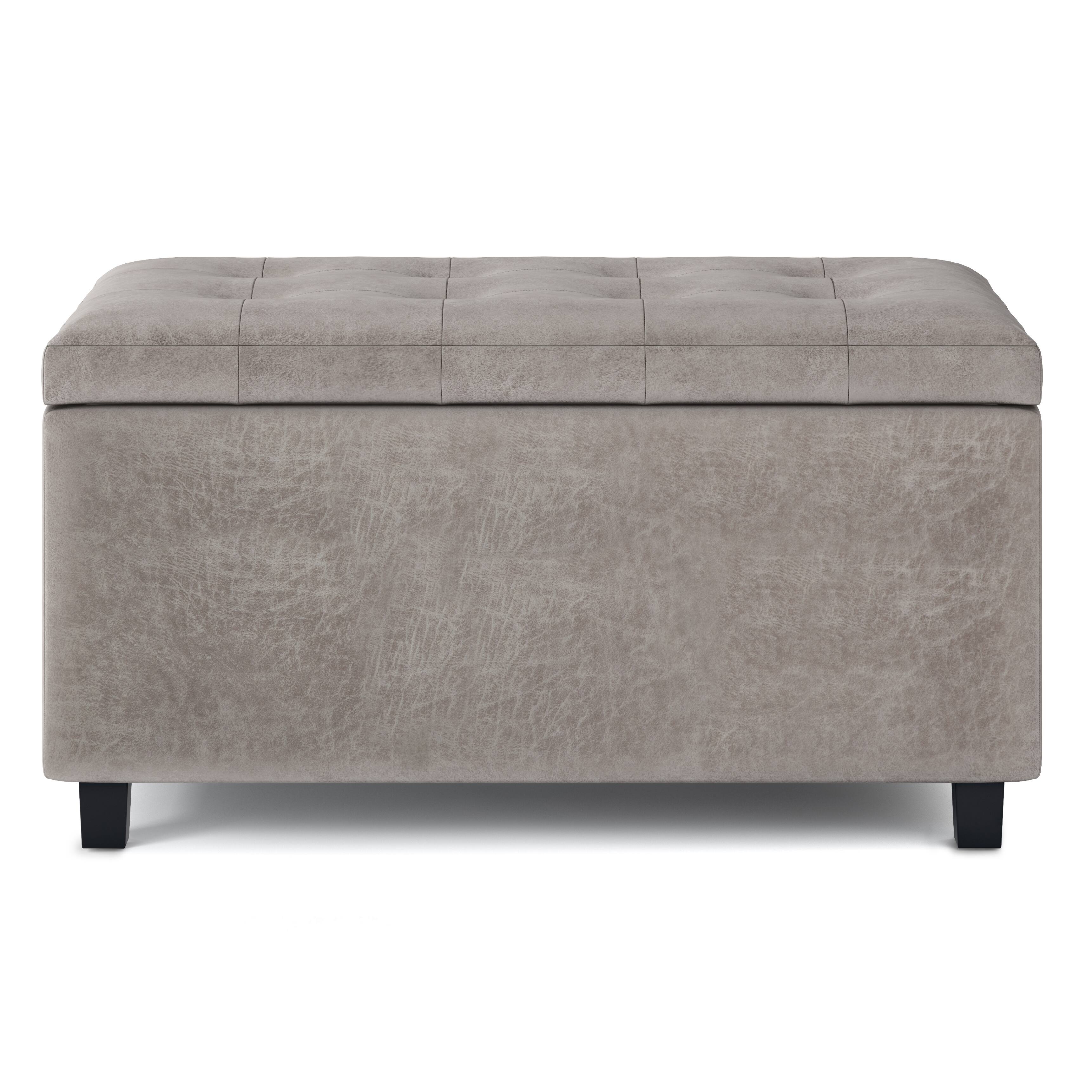 Alt View 12. Simpli Home - Cosmopolitan Storage Ottoman - Distressed Grey Taupe.