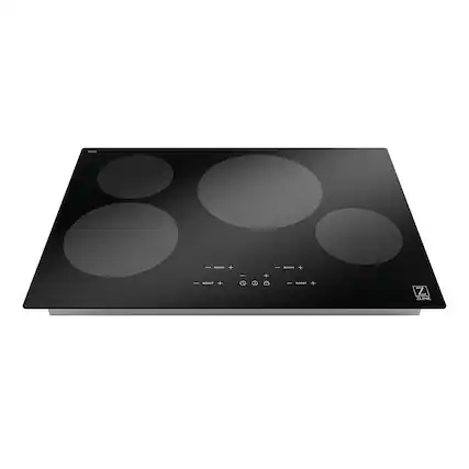 Front. ZLINE - 30 in. Induction Cooktop with 4 burners (RCIND-30) - Black.