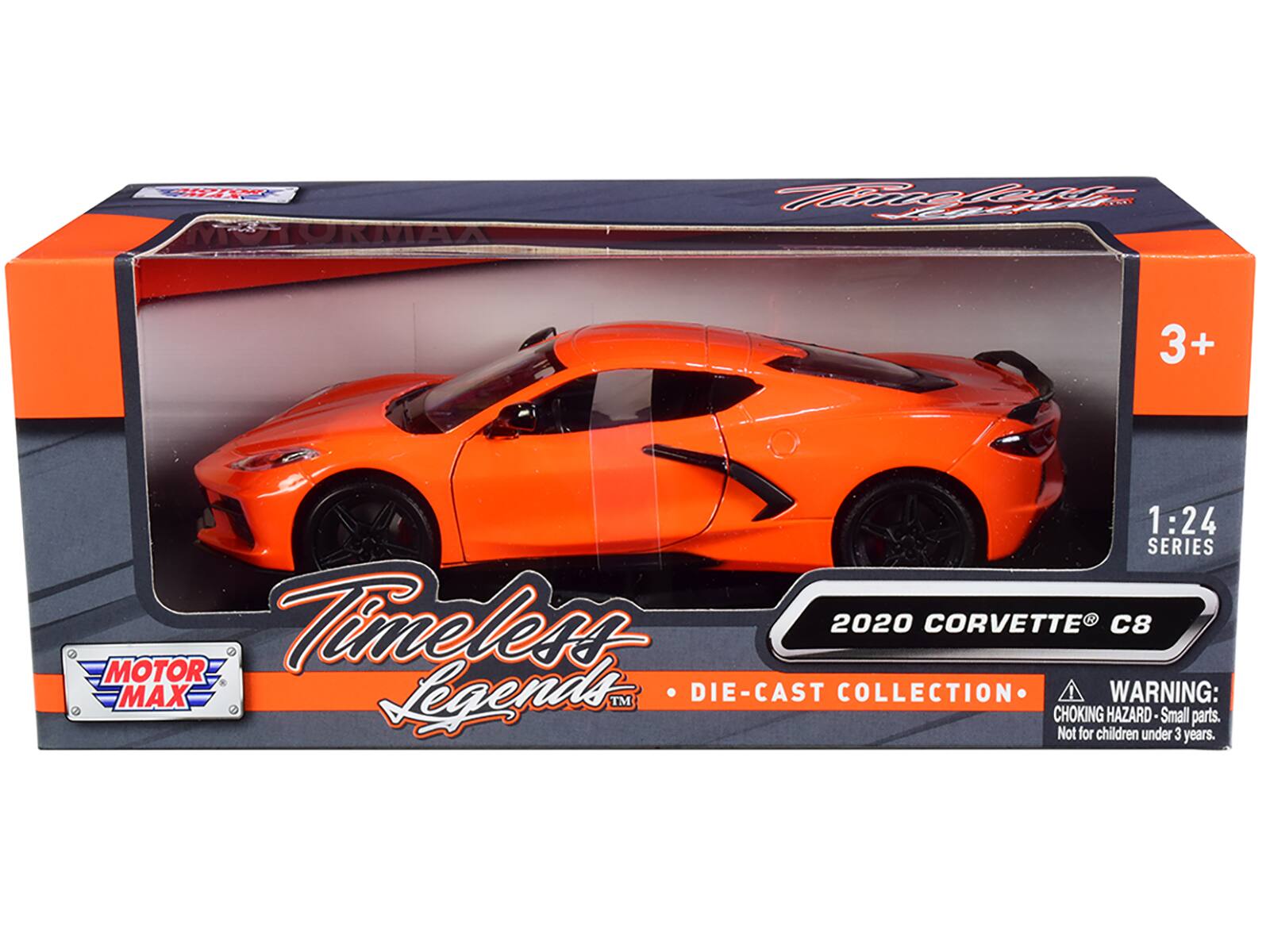 PSA MSOKMAA MC 3+ 1:24 SERIES Timeless 2020 CORVETTE C8 MOTOR MAX Legends™ DIE-CAST COLLECTION WARNING: CHOKING HAZARD Small parts. Not for children under 3 years.