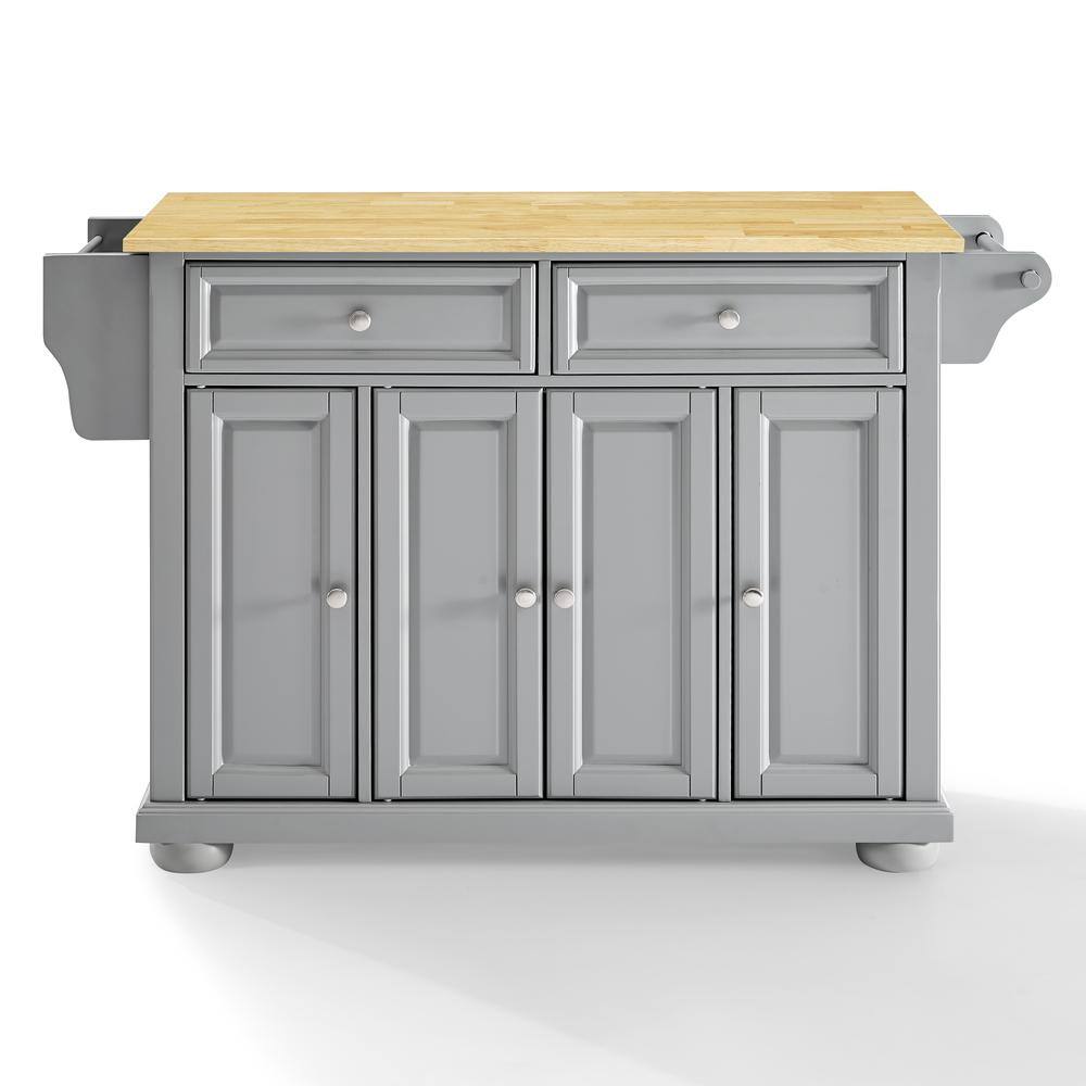 Alt View 2. Crosley Furniture - Alexandria Wood Top Kitchen Island/Cart - Gray.
