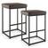 Front. Costway - 30" Barstools Set of 2 Upholstered Bar Height Chairs PU Leather w/Footrest - Brown + Black.