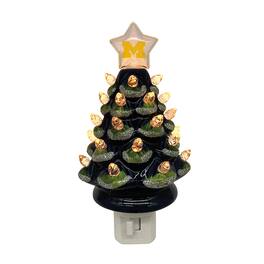 Santa's Workshop - Michigan Wolverines 6.5" Tree Night Lite - Navy