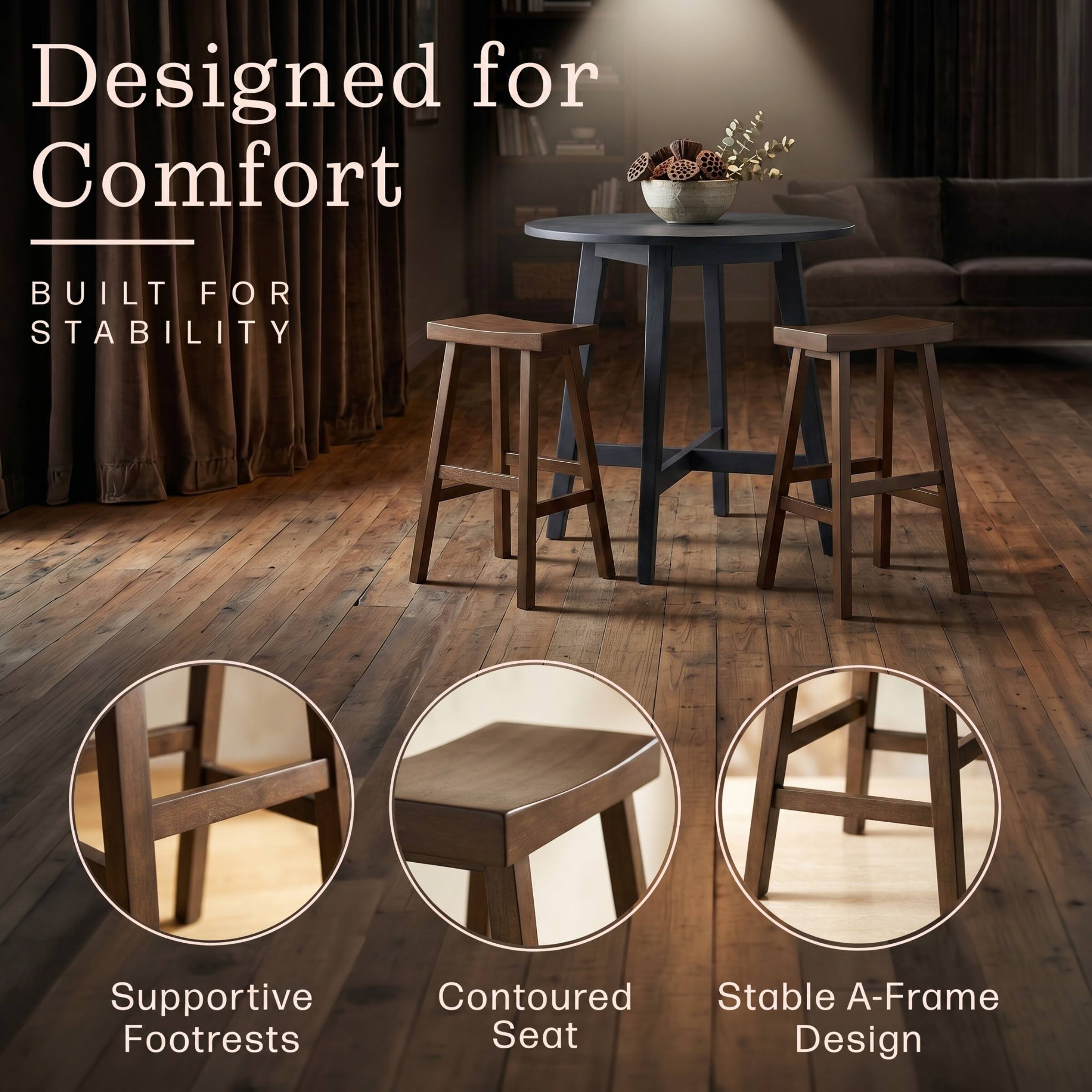 Designed for Comfort  
BUILT FOR STABILITY  
Supportive Footrests  
Contoured Seat  
Stable A-Frame Design