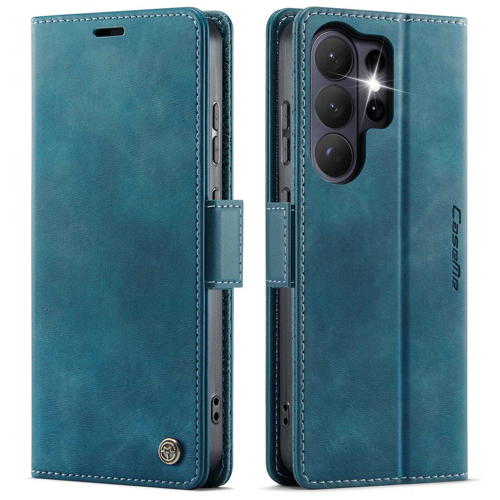 Angle. UUCOVER - For Samsung Galaxy S26 Ultra Folio Wallet Case with RFID Blocking Card Cash Holder, Magnetic Closure, Flip Stand Cover - Green.