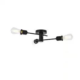 Living District - Xavier 3 lights flush mount in - Black