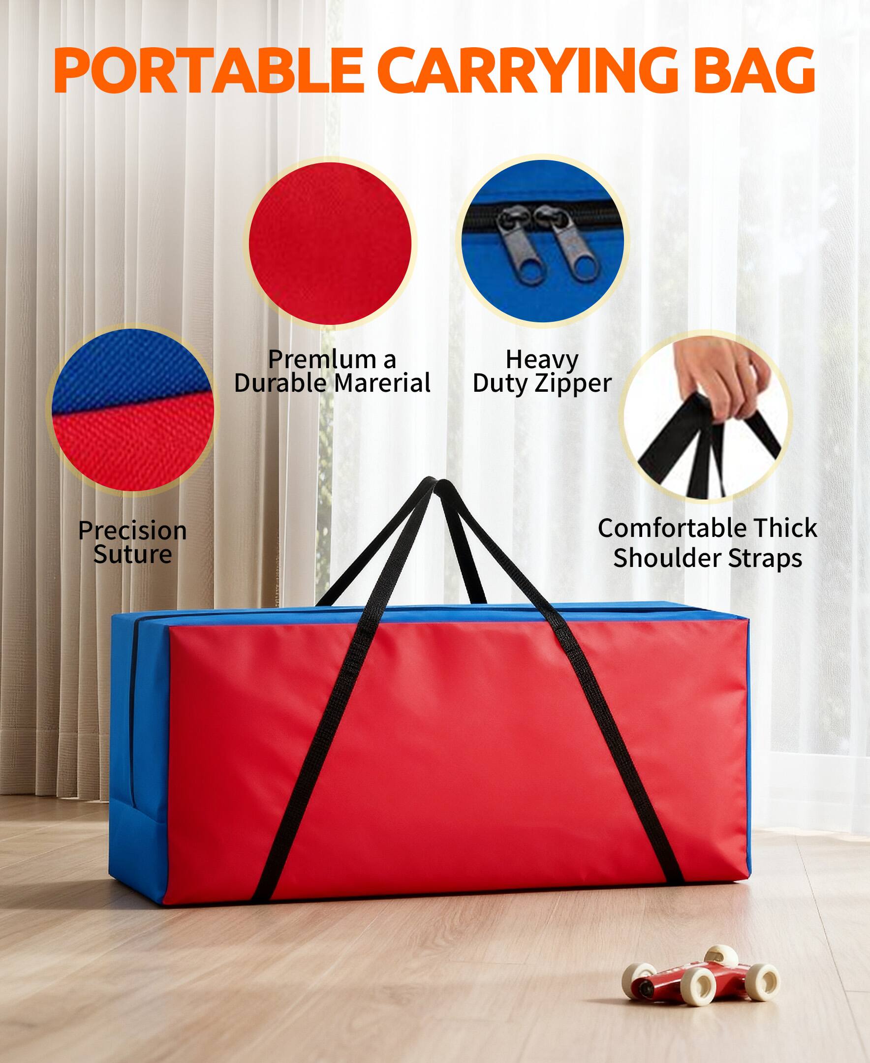 PORTABLE CARRYING BAG

- Premium Durable Material
- Heavy Duty Zipper
- Precision Suture
- Comfortable Thick Shoulder Straps