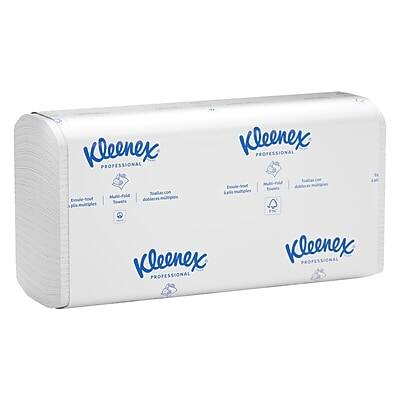Kleenex - Premiere Recycled Multifold Paper Towels, 2-ply, 120 Sheets/Pack, 25 Packs/Carton (13254) - White price history on PriceWatchPro