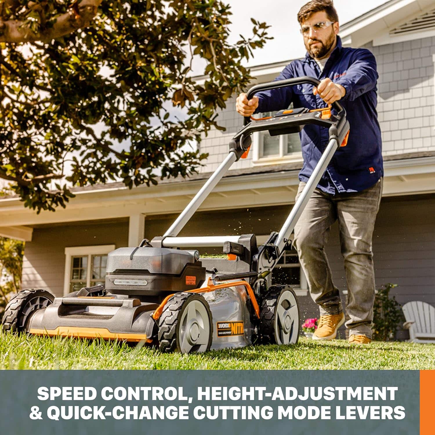 EXGROW NIT SPEED CONTROL, HEIGHT-ADJUSTMENT & QUICK-CHANGE CUTTING MODE LEVERS