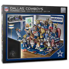 YouTheFan - Dallas Cowboys Purebred Fans 18'' x 24'' A Real Nailbiter 500-Piece Puzzle - Multicolor