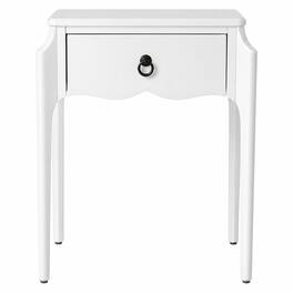 Starlight Canyon Home - 1-Drawer Nightstand with Storage, Transitional Bedside Table for Bedroom - White