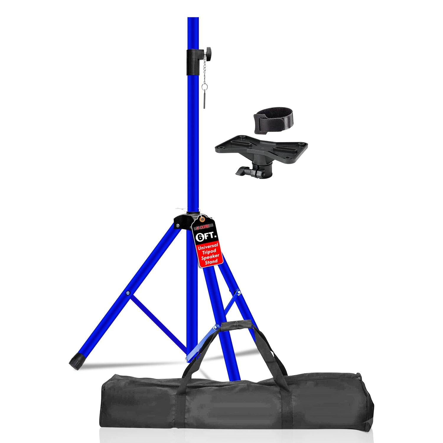 5 CORE - 5Core Speaker Stand Tripod Tall Adjustable 72 Inch DJ Pole Mount Studio Monitor Stands BLUE 1 PK - Dark Blue
