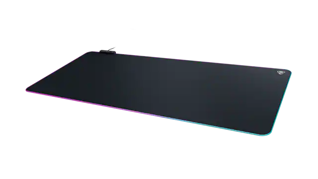 Front. Turtle Beach - Sense AIMO XXL Ultra-Wide RGB Illumination Gaming Mousepad - Black.